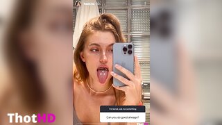 Hoolybunny tongue out Leaked Video