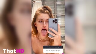 Hoolybunny tongue out Leaked Video