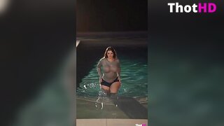 Jakarababy denim shorts wet poolside Big Tits Video Leak