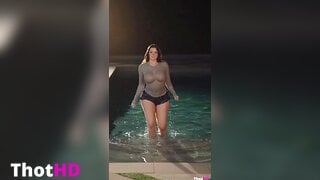 Jakarababy denim shorts wet poolside Big Tits Video Leak