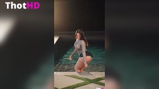 Jakarababy denim shorts wet poolside Big Tits Video Leak