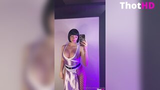 Jakarababy cleavage fishnet pantyhose Big Tits mirror Video