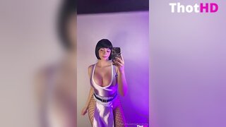 Jakarababy cleavage fishnet pantyhose Big Tits mirror Video