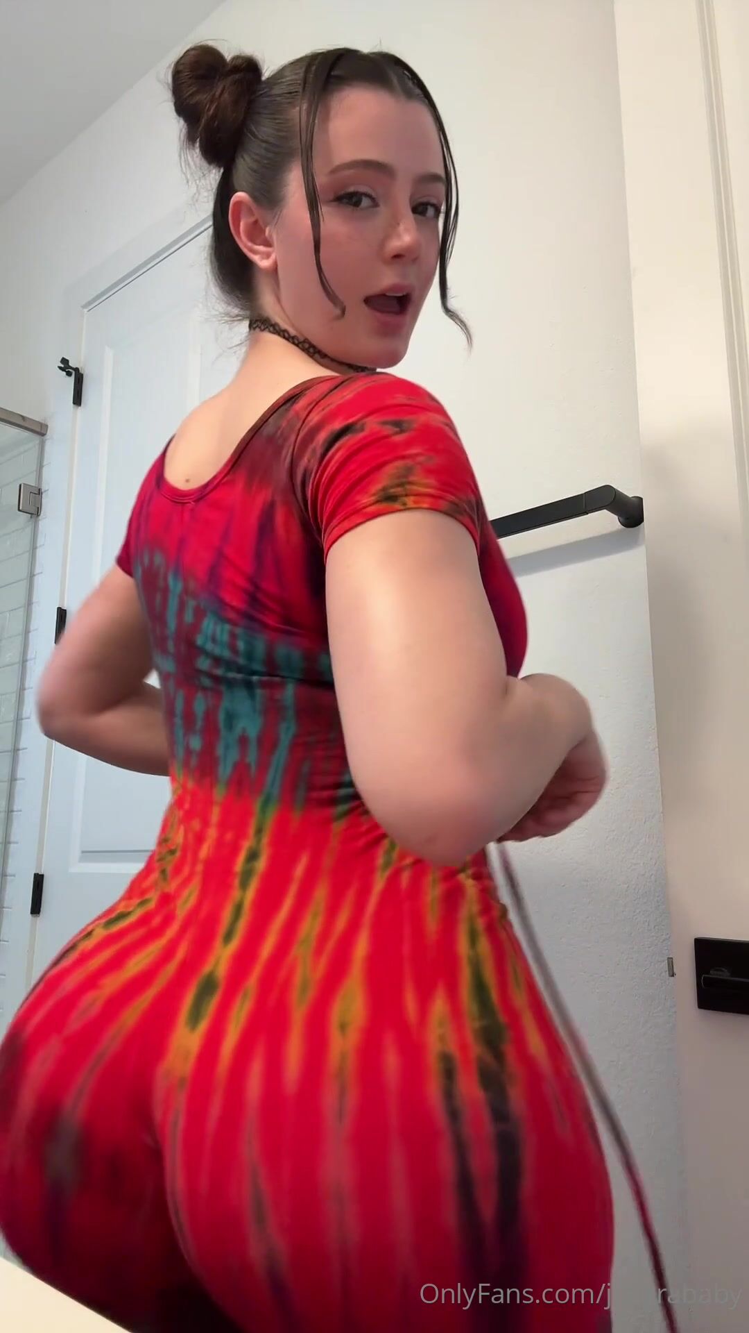 Athenakami ass dress choker from behind OnlyFans