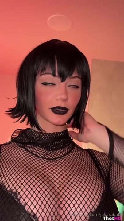 Athenakami cleavage fishnet top tongue out fishnet bodysuit OF Video