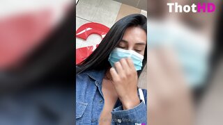 Maria Alejandra Quintero mouth mask close-up cleavage pussy Leaked OF