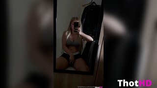 Itsmesophie masturbating mirror cleavage shorts NSFW Video