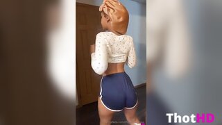 Therealmayyaa ass short shorts from behind bent over Leaked OF Video