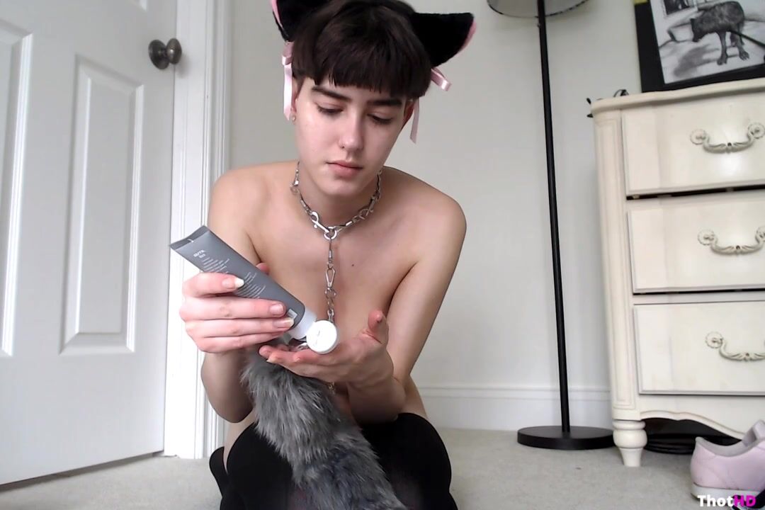 Rylie Haze masturbating cat ears anal plug tail thighhighs Video Leak