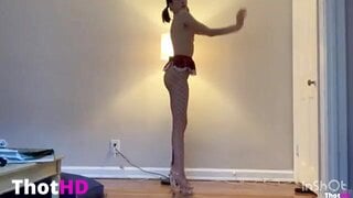 Rylie Haze topless fishnet pantyhose masturbating high heels Video