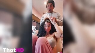 Bhad Bhabie Big Tits cleavage dress Video