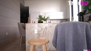 Bailey Eilish close-up masturbating bathroom mirror