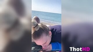 Michabubbles blowjob bg sex outdoor beach NSFW Video