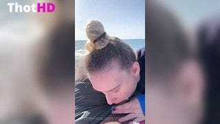 Michabubbles blowjob bg sex outdoor beach NSFW Video