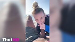 Michabubbles blowjob bg sex outdoor beach NSFW Video
