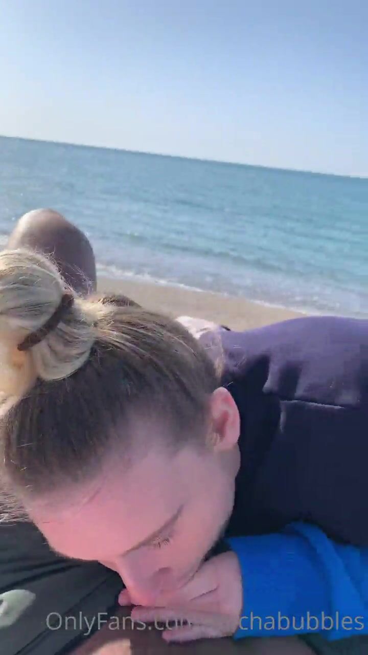 Michabubbles blowjob bg sex outdoor beach NSFW Video