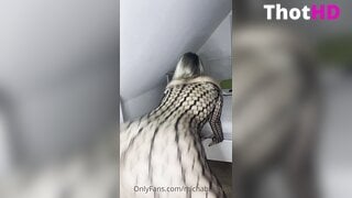 Michabubbles69 from behind fishnet pantyhose close-up pantyless Leaked OnlyFans