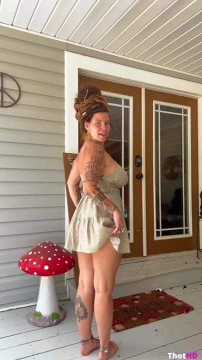 Indica Flower dress pubic hair pussy from behind OnlyFans