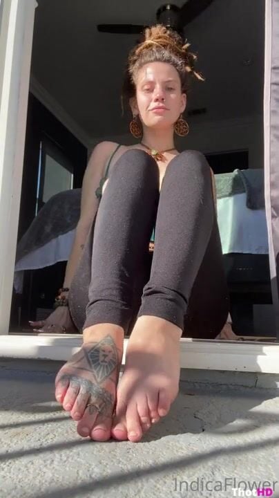 Indica Flower feet pussy toes masturbating OF