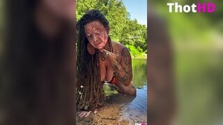 Indica Flower outdoor cleavage bikini Leaked Video