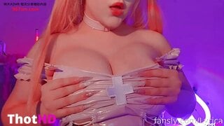 Lyrica choker cleavage Big Tits tongue out OF Leak