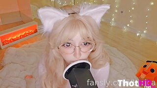 Lyrica cat ears cleavage blowjob Big Tits Video