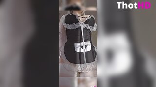 Lyrica thighhighs close-up dress maid Video