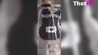 Lyrica thighhighs close-up dress maid Video