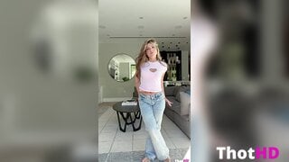 Piper Rockelle ass from behind couch g-string OF Leak