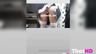 Lilmilk_69 thighhighs ass maid close-up OnlyFans Leak