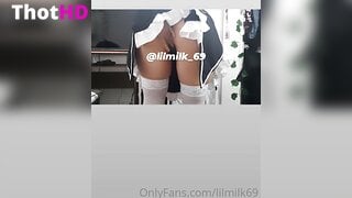 Lilmilk_69 thighhighs ass maid close-up OnlyFans Leak