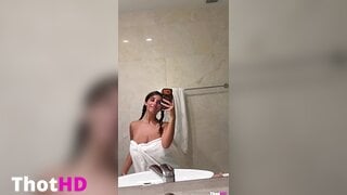 Ika_dauria towel mirror bathroom cleavage OnlyFans