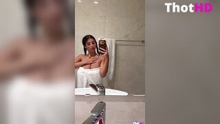 Ika_dauria towel mirror bathroom cleavage OnlyFans