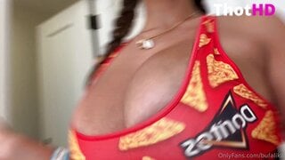 Ika D'Auria cleavage Big Tits close-up braless OF
