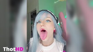 Amiiinuu ass tongue out from behind Video Leak