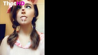 Amiiinuu tongue out leotard boots cleavage OF Video