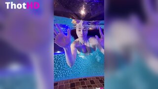 Octokuro pool bikini underwater cleavage Video Leak