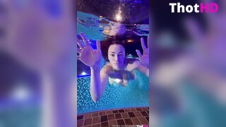 Octokuro pool bikini underwater cleavage Video Leak