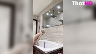 Bigtittygothegg nude masturbating object insertion bathroom