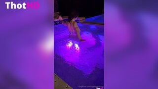 Bigtittygothegg bikini poolside from behind OnlyFans