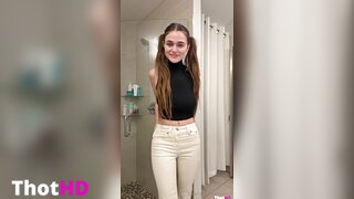Megan Guthrie fitting room mirror ass from behind NSFW Video