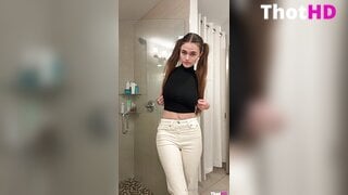 Megan Guthrie fitting room mirror ass from behind NSFW Video