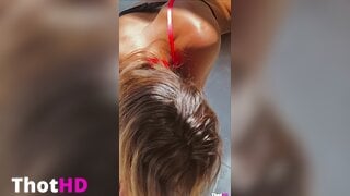 Rachel Cook poolside downblouse choker close-up Video Leak