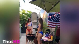 Riley Reid outdoor bikini ass from behind OF