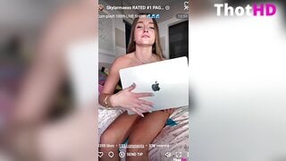 Skylarmaexo nude Big Tits armpits on bed NSFW Video