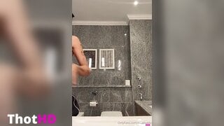 Mia Khalifa topless Big Tits pantyhose bathroom NSFW Video