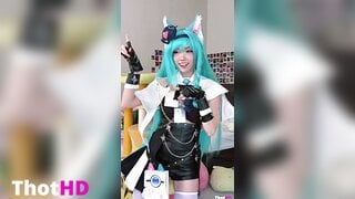 Emiru cat ears cat girl thighhighs cat tail Leaked Video