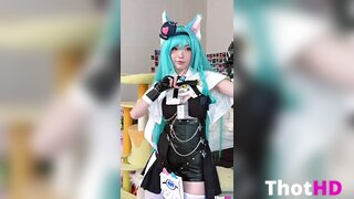 Emiru cat ears cat girl thighhighs cat tail Leaked Video