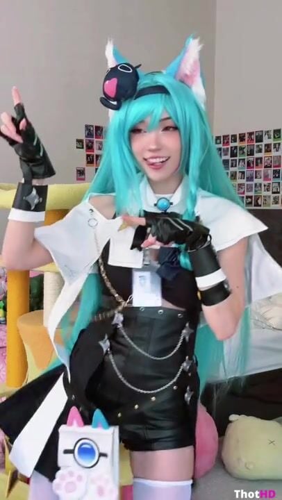 Emiru cat ears cat girl thighhighs cat tail Leaked Video