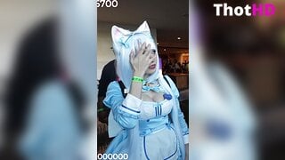 Emiru cleavage cat ears dress Big Tits OF Video